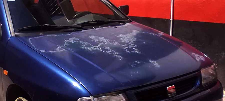 reparar la pintura de coche quemada por sol Road